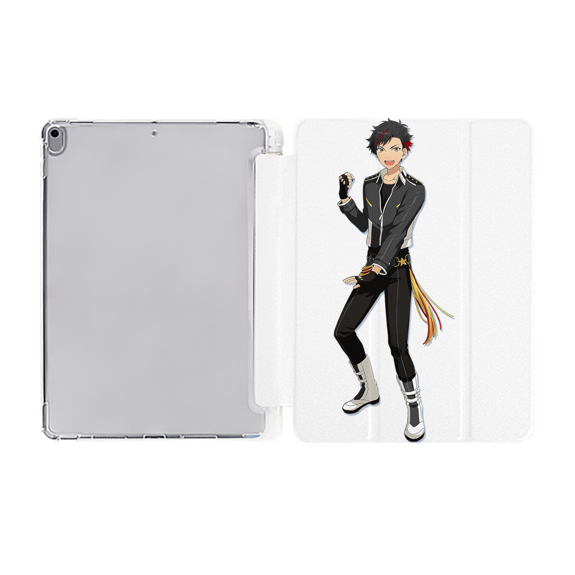 （画像用） あんさんぶるスターズ! Ensemble Stars IPad ケース ペン収納付き 三つ折りスタンド PUレザー×シリコン 対応機種9.5/10.5/10.9インチ
